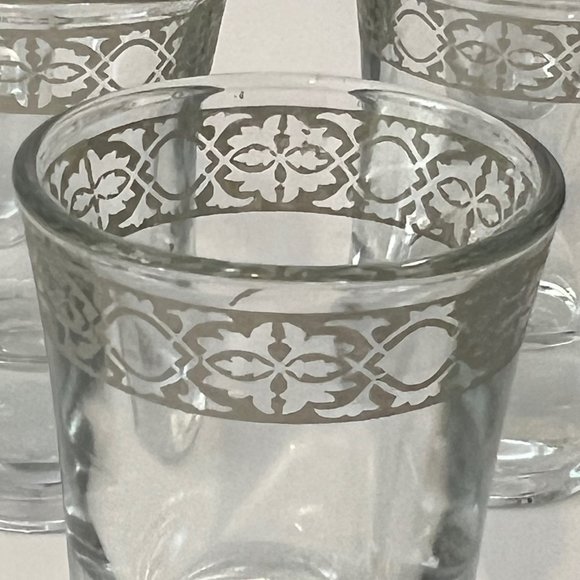 Vintage Sterling Silver Overlay Cocktail Shot Glasses- Barware, Set of 5 - Picture 3 of 14